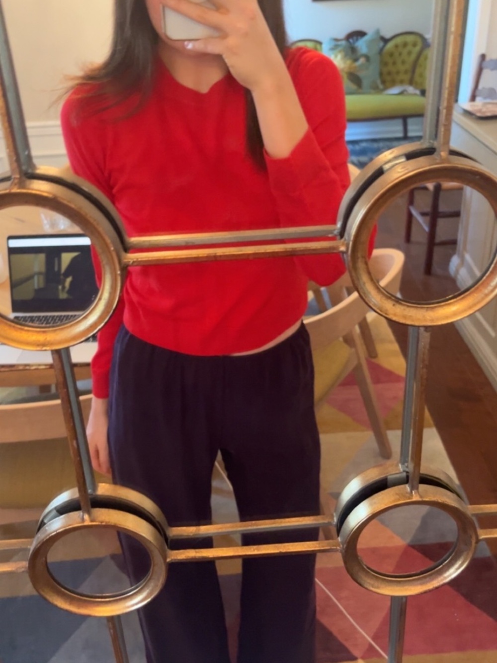 Leset James Merino Wool Crew — Lipstick Red | 100% Merino | Worn Once | Perfect - Picture 3 of 7